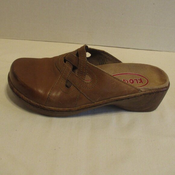 Klogs Woman Size 8.5 Brown Tan Vacation Travel Cruise Top Slide Shoes - Picture 4 of 12